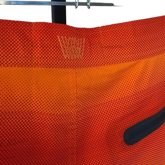 Mack Weldon Mens Board Shorts Size 33/34 Orange Swim Athletic Unlined Pockets - Picture 6 of 10